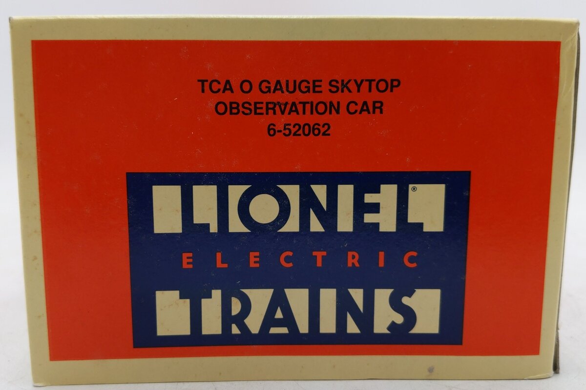 Lionel 6-52062 O Gauge TCA "City of Seattle" Skytop Observation Passenger Car EX/Box
