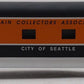 Lionel 6-52062 O Gauge TCA "City of Seattle" Skytop Observation Passenger Car EX/Box