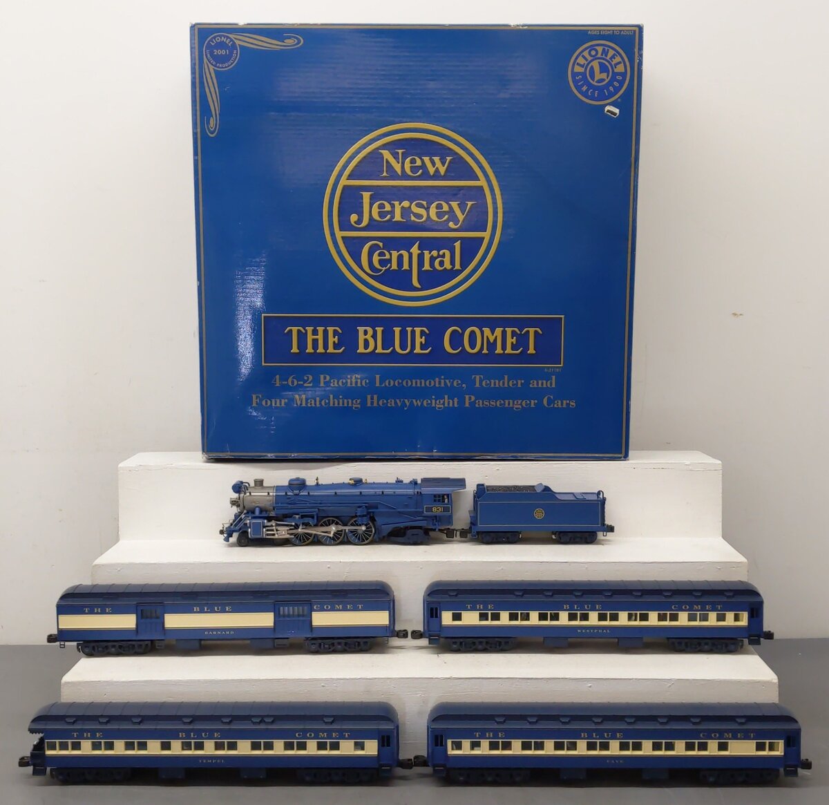 Lionel 6-21787 O Gauge CNJ Blue Comet 4-6-2 Steam Passenger Train Set LN/Box