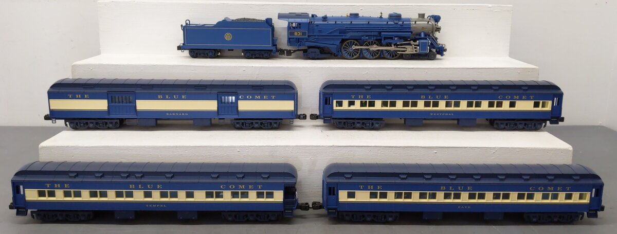 Lionel 6-21787 O Gauge CNJ Blue Comet 4-6-2 Steam Passenger Train Set LN/Box