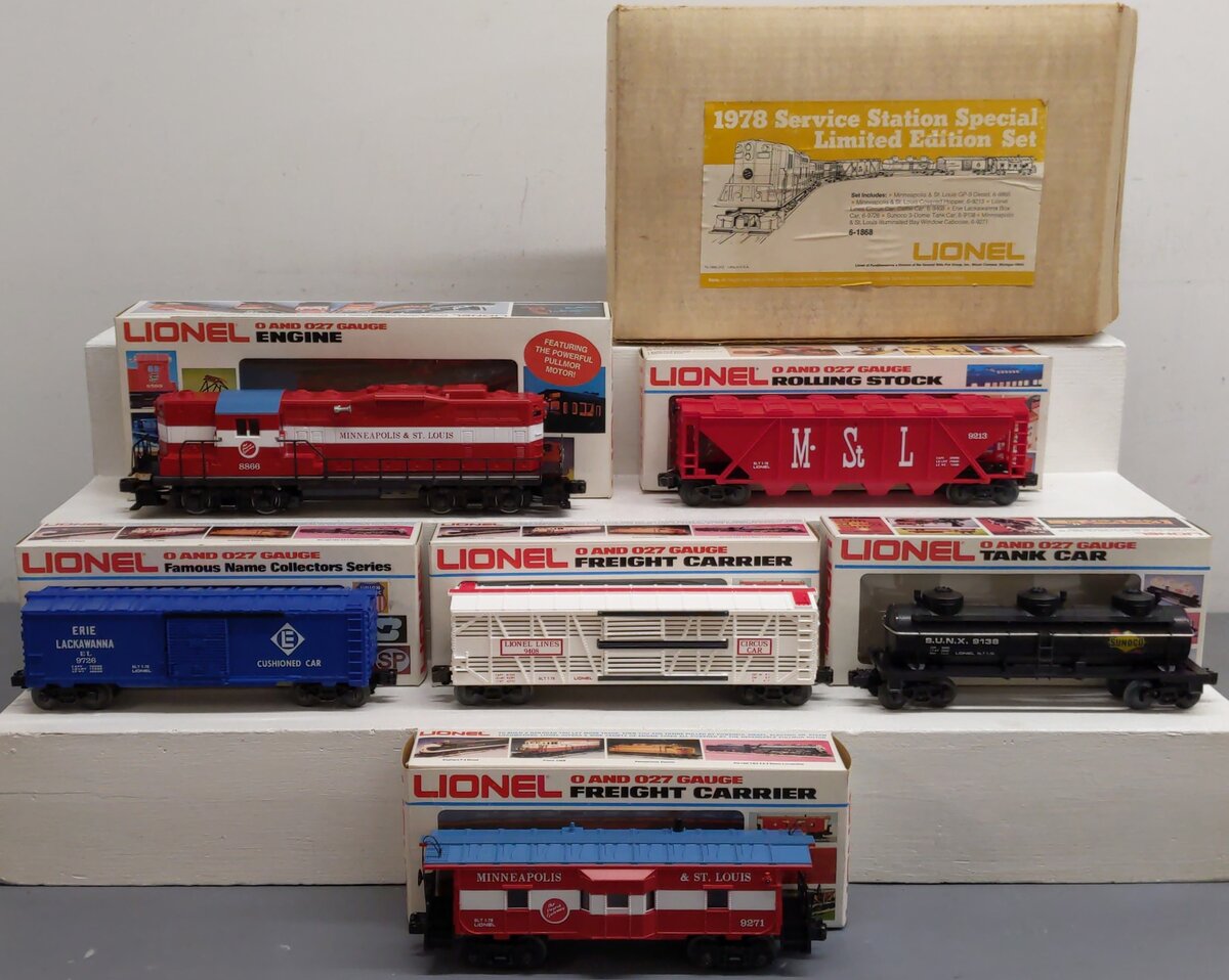 Lionel 6-1868 O Gauge Minneapolis & St. Louis Service Station Train Set EX/Box
