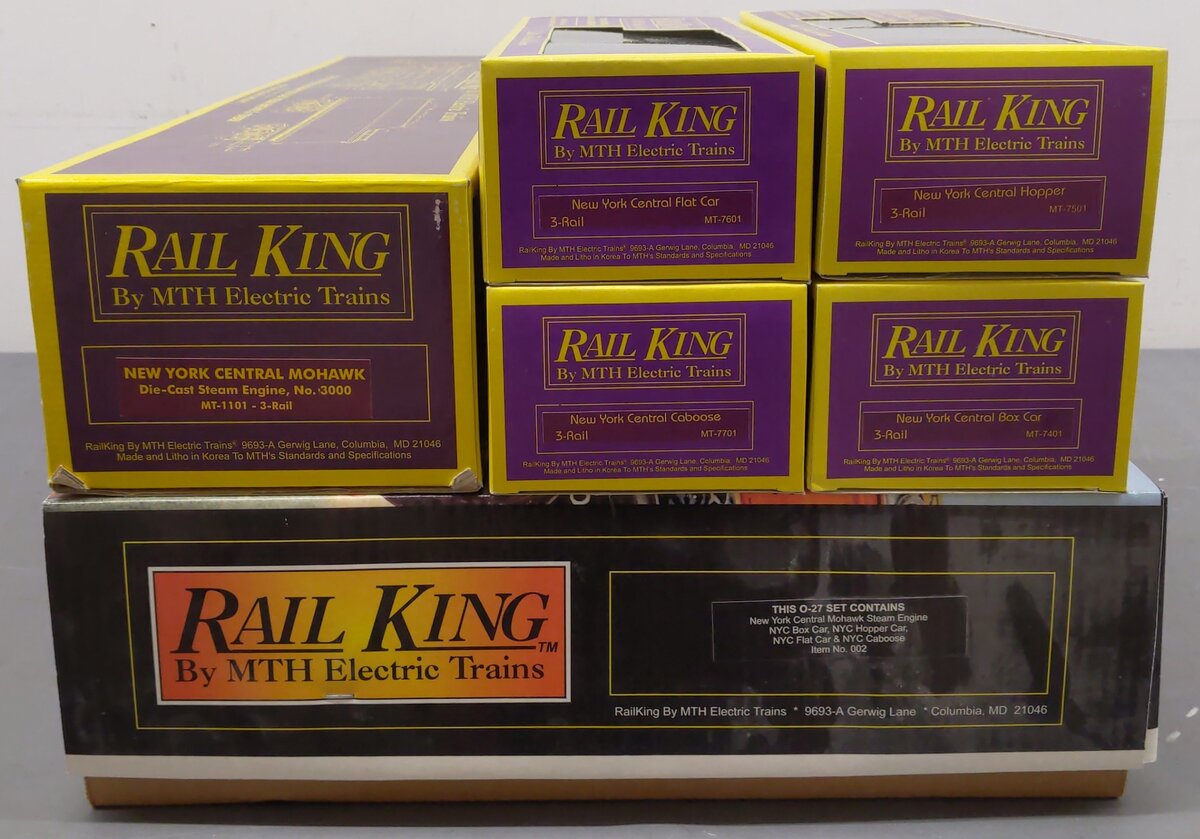 MTH 002 O Gauge New York Central Mohawk Steam Freight Train Set EX/Box