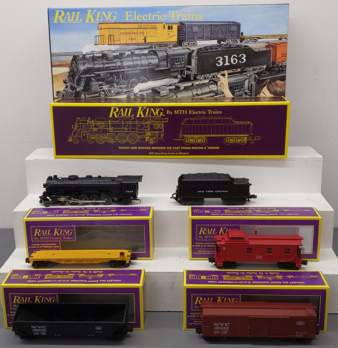 MTH 002 O Gauge New York Central Mohawk Steam Freight Train Set EX/Box