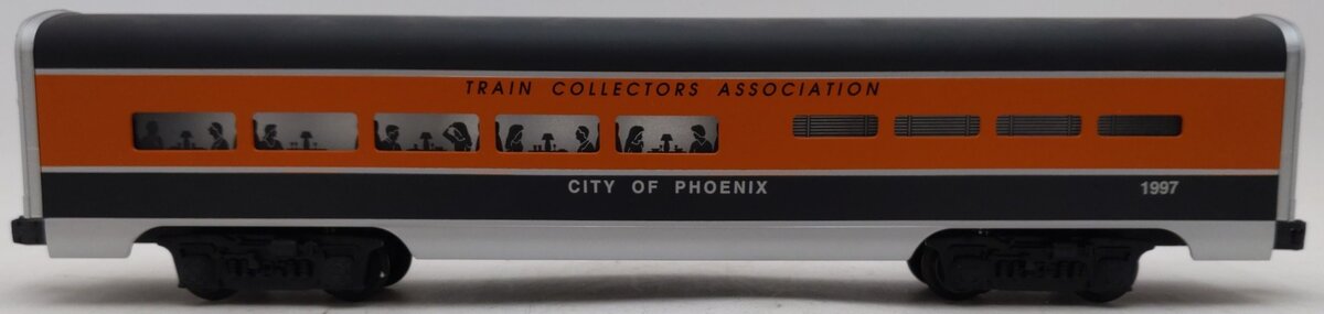 Lionel 6-52106 O Gauge TCA 1997 City of Phoenix Aluminum Diner Car EX/Box