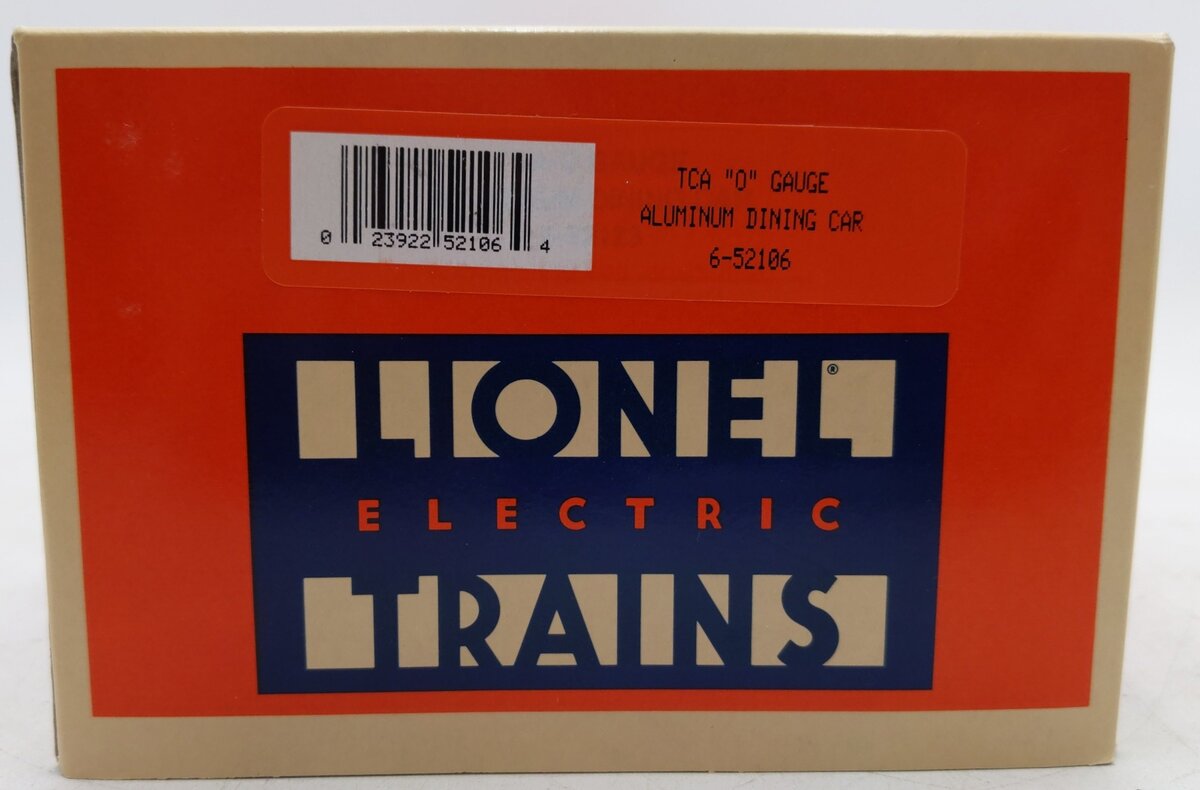 Lionel 6-52106 O Gauge TCA 1997 City of Phoenix Aluminum Diner Car EX/Box
