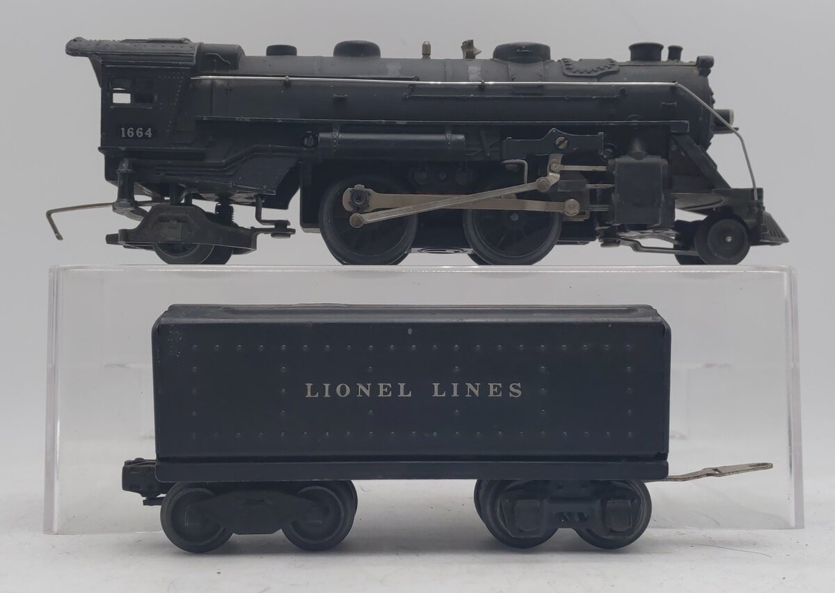 Lionel 1664 Vintage O Prewar Steam Locomotive with Tender #1689T VG