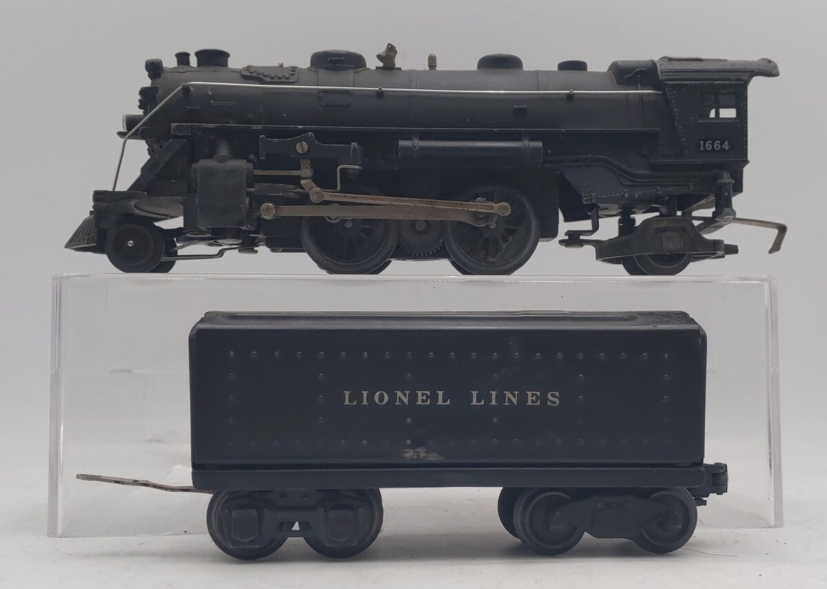 Lionel 1664 Vintage O Prewar Steam Locomotive with Tender #1689T VG