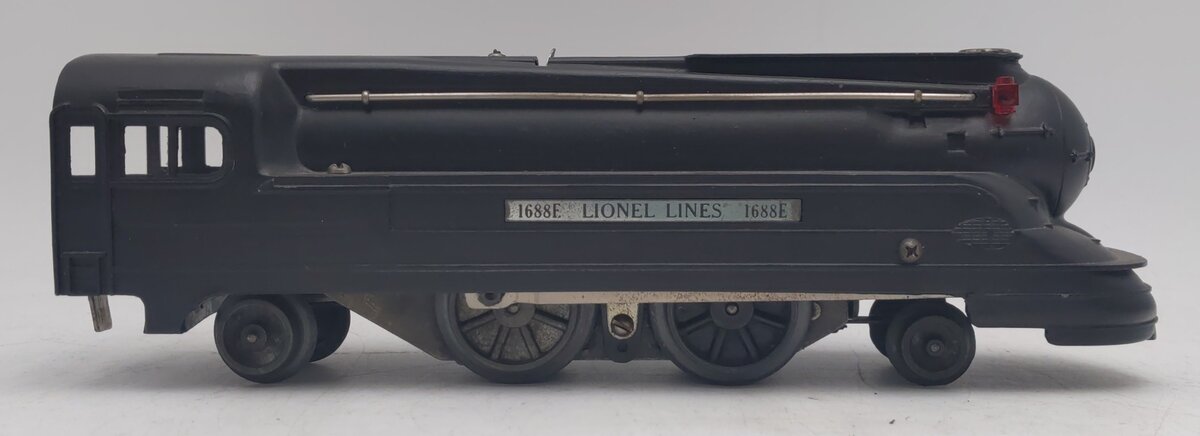 Lionel 1688E Vintage O 2-4-2 Black Torpedo Steam Locomotive - Repainted