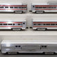 MTH 20-6009 O Gauge ATSF Striped 60' Aluminum Passenger Cars (Set of 5) NIB