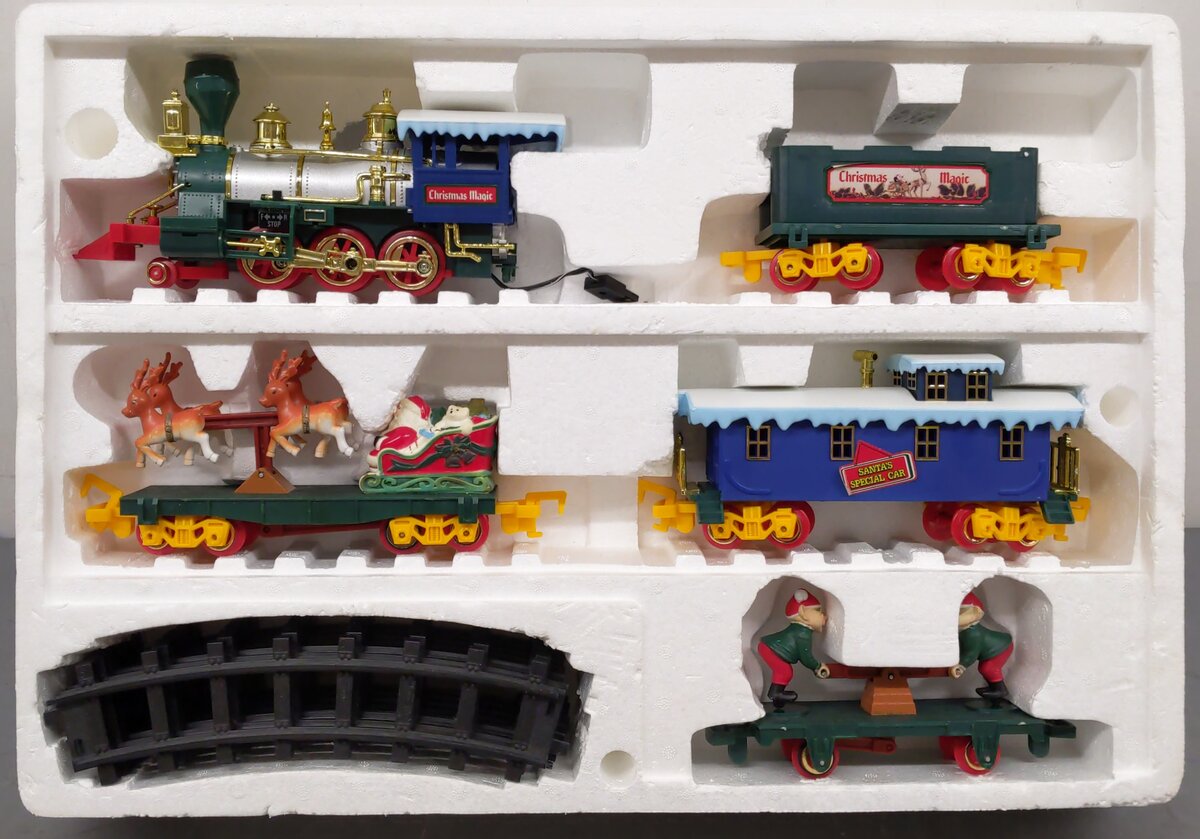 Toy State Industrial 5301 North Pole Christmas Express Steam Train Set VG/Box