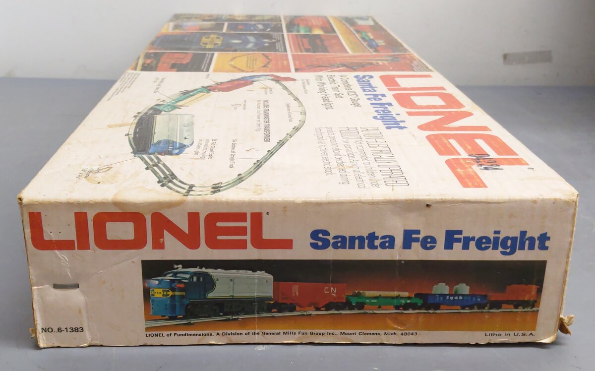 Lionel 6-1383 O Gauge Santa Fe Freight Car Set - Locomotive & Cars Only VG/Box