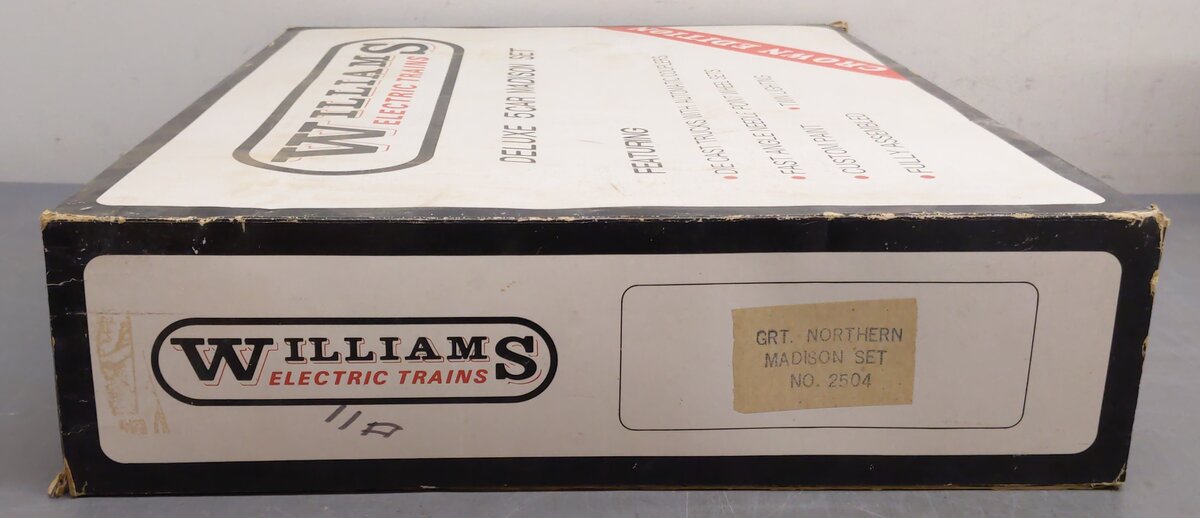 Williams 2504 O Gauge Great Northern Madison Passenger Cars (Set of 5) LN/Box