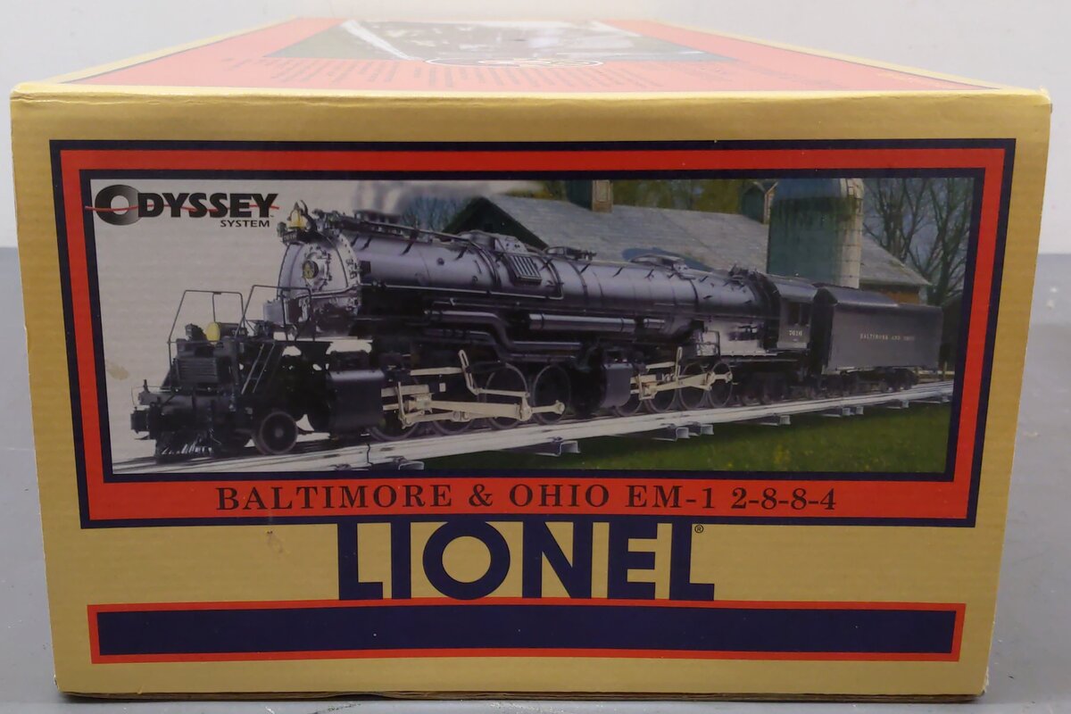 Lionel 6-28051 O Gauge B&O EM-1 2-8-8-4 Steam Locomotive & Tender #7616 EX/Box