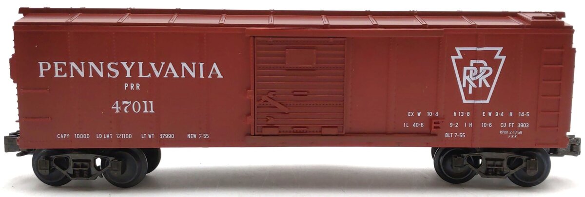 MTH 20-7400 O Gauge Pennsylvania Boxcar #47011 EX/Box