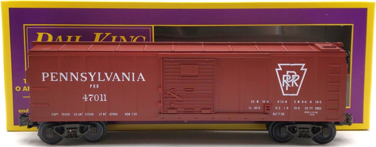 MTH 20-7400 O Gauge Pennsylvania Boxcar #47011 EX/Box