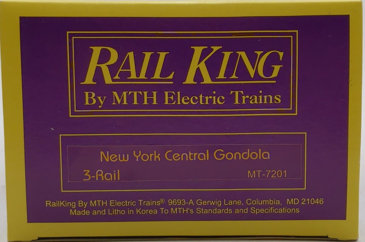 MTH 20-7201 New York Central Gondola (3-Rail) NIB