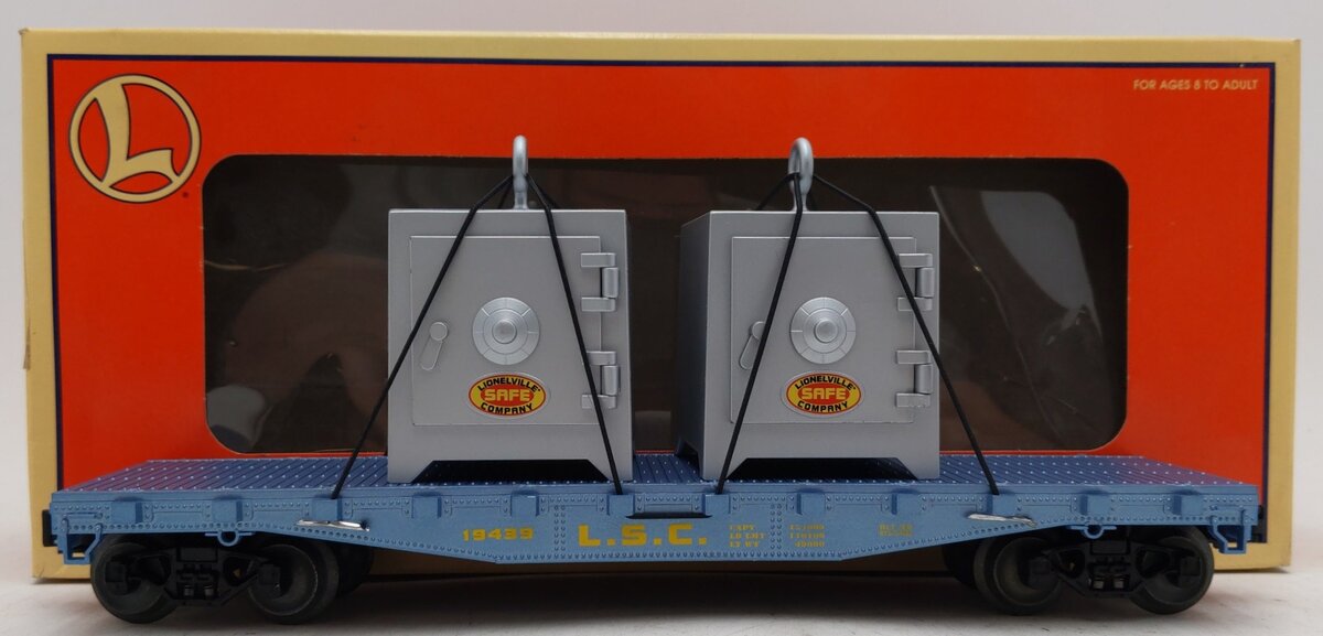 Lionel 6-19439 O Gauge Lionelville Safe Co. Flatcar with Safe Load EX/Box