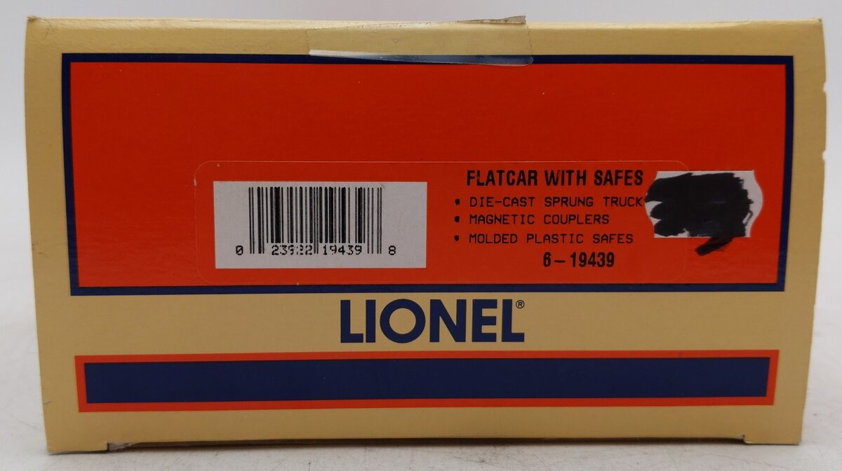 Lionel 6-19439 O Gauge Lionelville Safe Co. Flatcar with Safe Load EX/Box