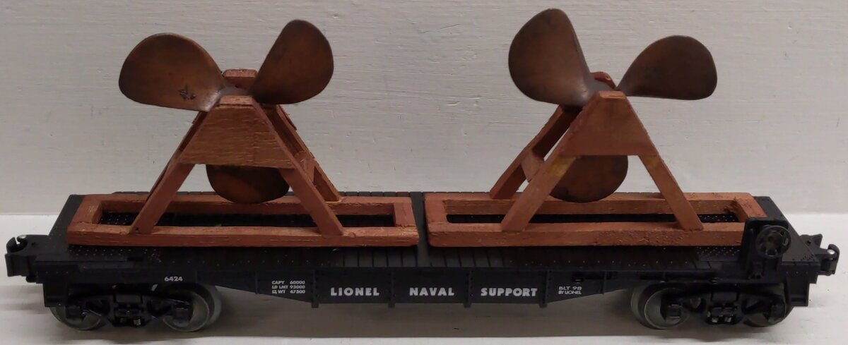 Lionel 6-36016 O Gauge Lionel Naval Support Flatcar w/ Propellers #6424 EX/Box