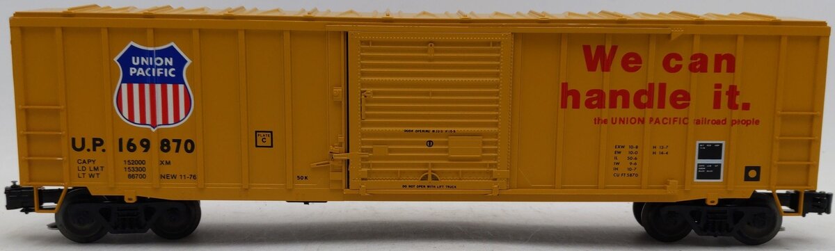 Weaver 2029 O Gauge Union Pacific Boxcar #169861 (3-Rail) EX/Box
