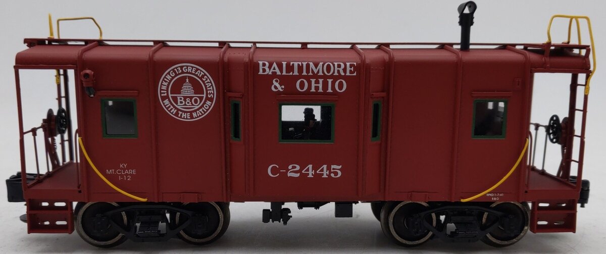 Sunset Models 2445 BRASS O Scale B&O Wagon Top Red Caboose #2445 (2Rail) EX/Box