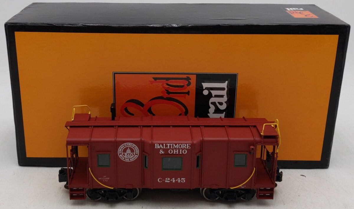 Sunset Models 2445 BRASS O Scale B&O Wagon Top Red Caboose #2445 (2Rail) EX/Box