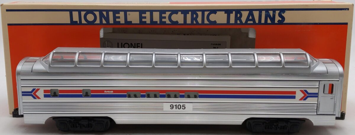 Lionel 6-19105 O Gauge Amtrak Full Vista Dome Car #9105 EX/Box