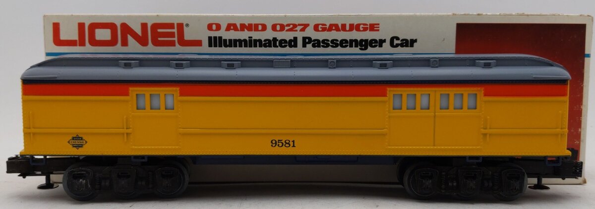 Lionel 6-9581 O Gauge Chessie Steam Special Baggage Car #9581 EX/Box