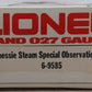 Lionel 6-9585 O Gauge Chessie Steam Special Observation Car #9585 EX/Box