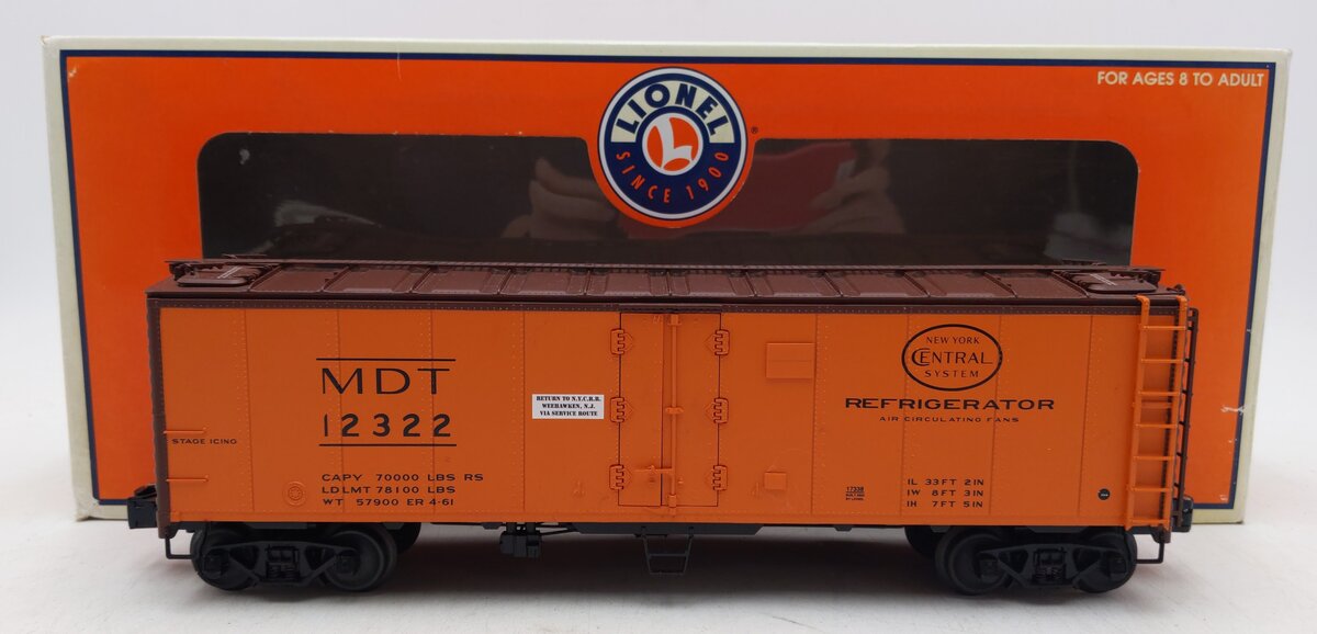 Lionel 6-17338 O-Gauge Merchants Dispatch Transit Steel-Sided Reefer Car #12322 EX/Box