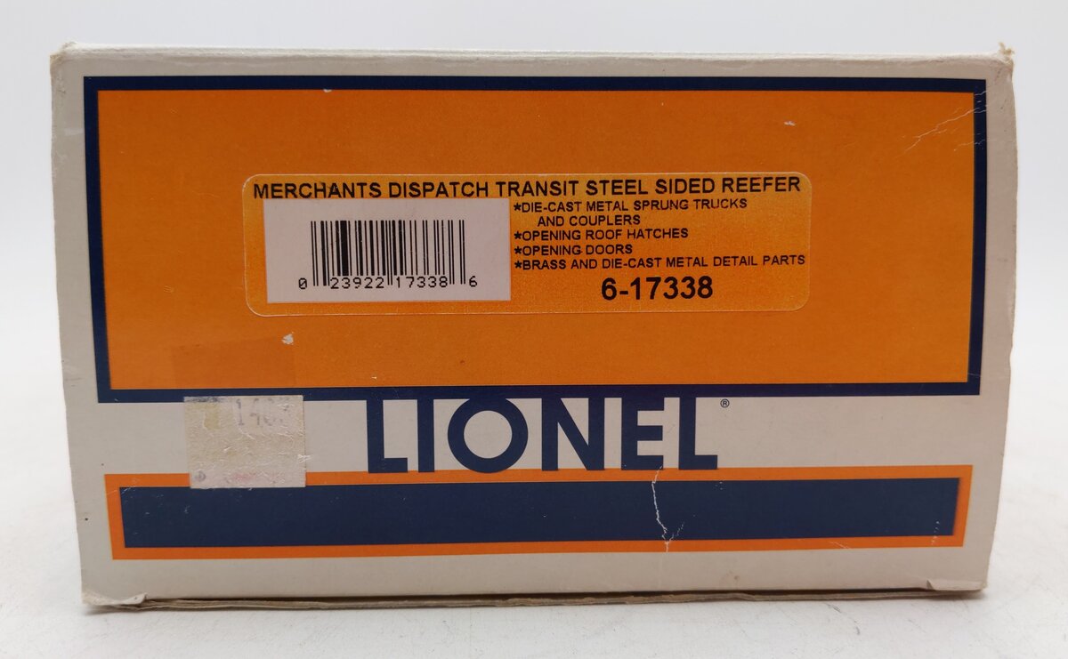 Lionel 6-17338 O-Gauge Merchants Dispatch Transit Steel-Sided Reefer Car #12322 EX/Box