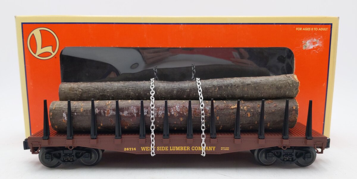 Lionel 6-26714 O Gauge Westside Lumber Flatcar with Logs LN/Box