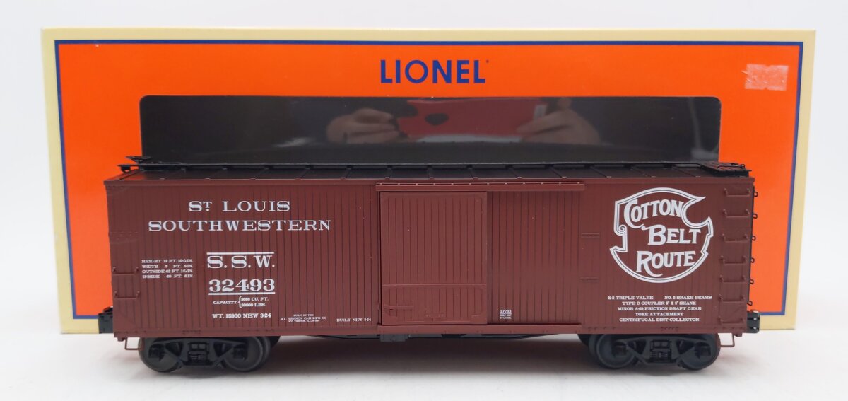 Lionel 6-27233 O-Gauge Cotton Belt U.S.R.A Double-Sheathed Box Car #32493 EX/Box