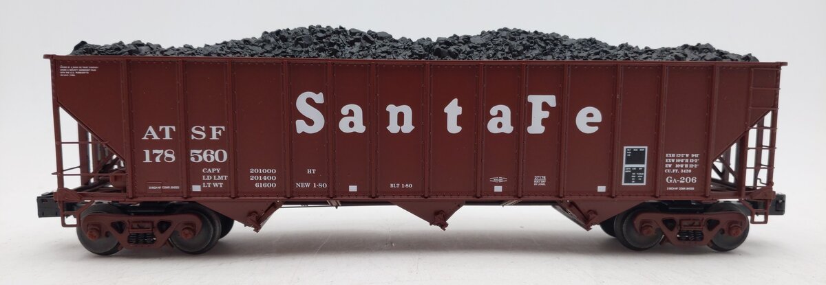 Lionel 6-27176 O Gauge Santa Fe 3-Bay Hopper Car #178560 LN/Box