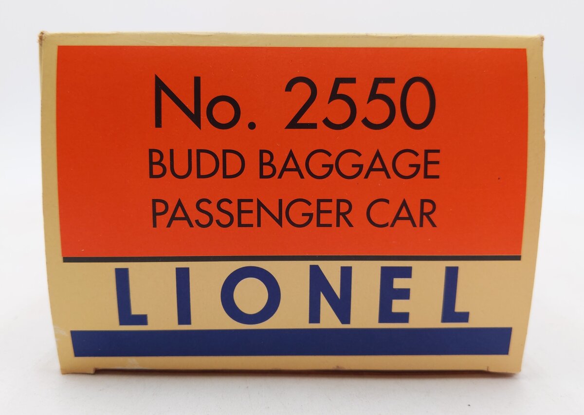 Lionel 6-27917 O Gauge Baltimore & Ohio CC RDC Budd Non-Power Baggage Car #2550 LN/Box