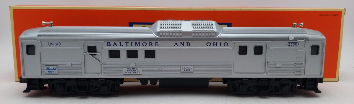 Lionel 6-27917 O Gauge Baltimore & Ohio CC RDC Budd Non-Power Baggage Car #2550 LN/Box