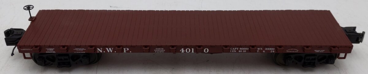 MTH 20-98653 Northwestern Pacific 41’ Wood Flat Car EX/Box