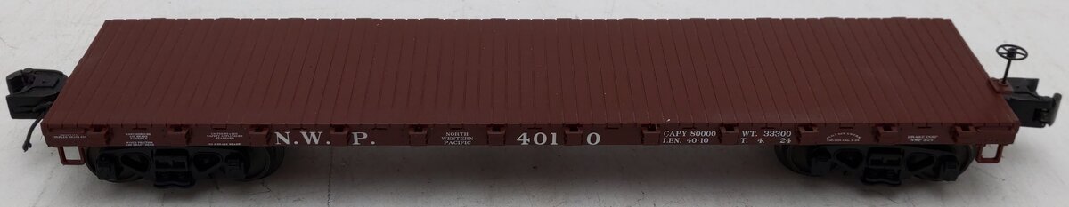 MTH 20-98653 Northwestern Pacific 41’ Wood Flat Car EX/Box