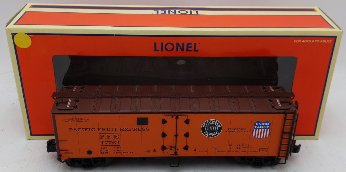 Lionel 6-17385 O Gauge Pacific Fruit Express Steel-Sided Refrigerator Car #47764 EX/Box