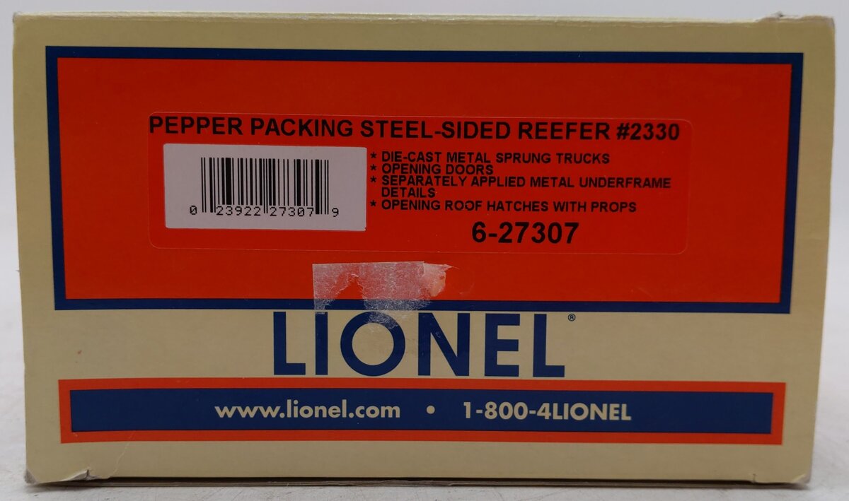 Lionel 6-27307 Pepper Packing Steel-Sided Reefer #2330 EX/Box