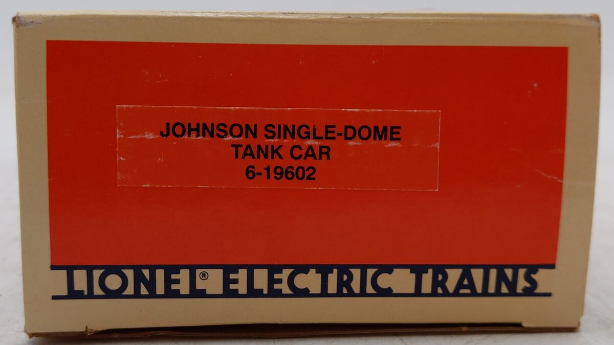 Lionel 6-19602 O Gauge Johnson Single Dome Tank Car #19602 EX/Box
