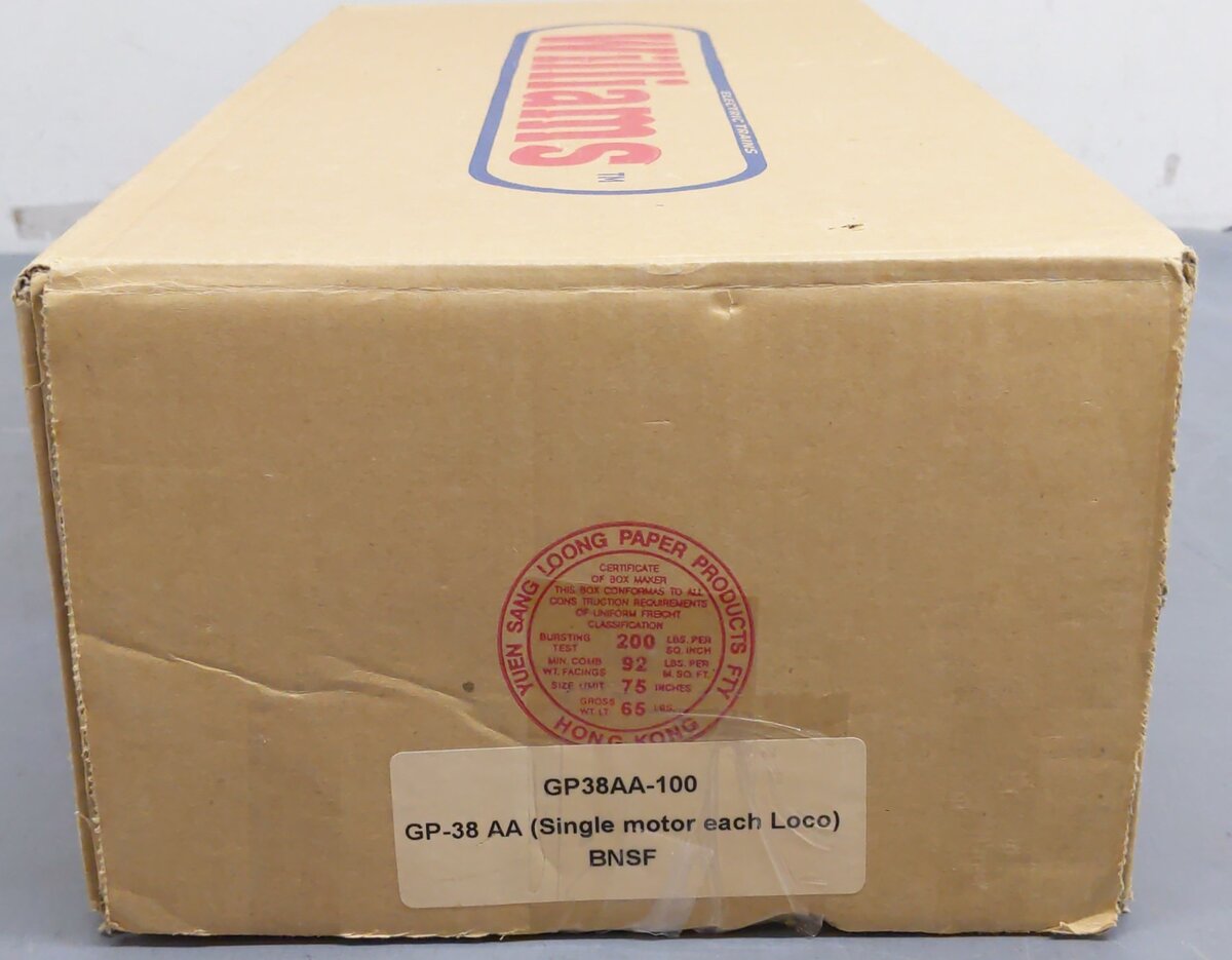 Williams GP38AA-100 O Gauge BNSF AA Diesel Locomotive Set #2094/2097 LN/Box