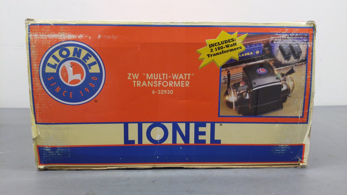 Lionel 6-32930 ZW Multi-Watt Transformer with Two 180 Watt PowerHouses EX/Box