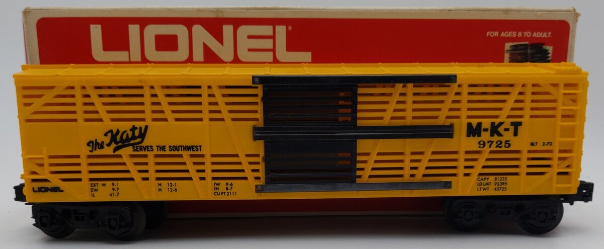Lionel 6-9725 O Gauge Missouri Kansas Texas Bi-Level Stock Car EX/Box