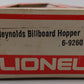 Lionel 6-9260 O Gauge Reynolds Billboard Covered Hopper #9260 EX/Box