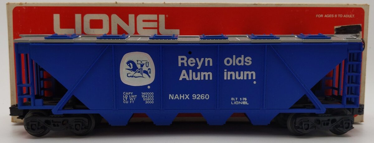 Lionel 6-9260 O Gauge Reynolds Billboard Covered Hopper #9260 EX/Box
