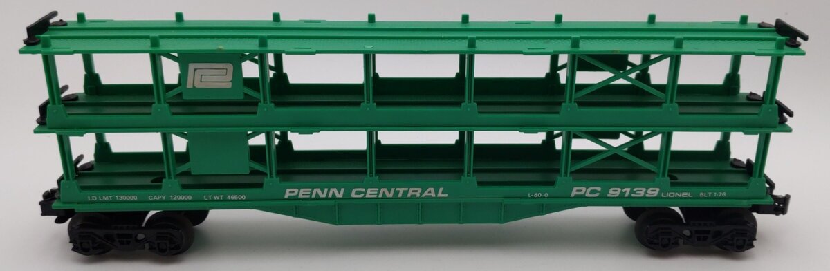 Lionel 6-9139 O Gauge Penn Central 3-Tier Auto Carrier Car VG/Box