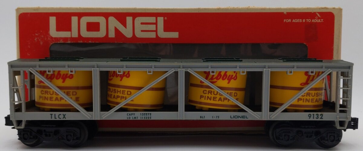 Lionel 6-9132 O Gauge Libbys Crushed Pineapple Vat Car EX/Box