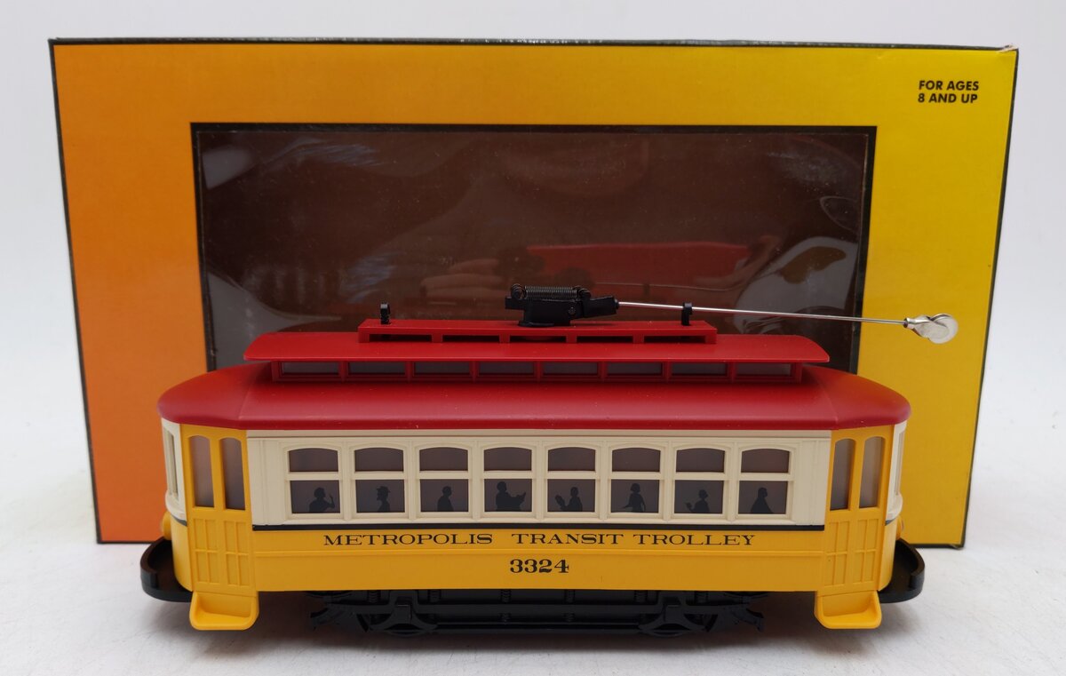 MTH 30-2546 O Gauge Metropolis Bump-n-Go Trolley #3324 LN/Box