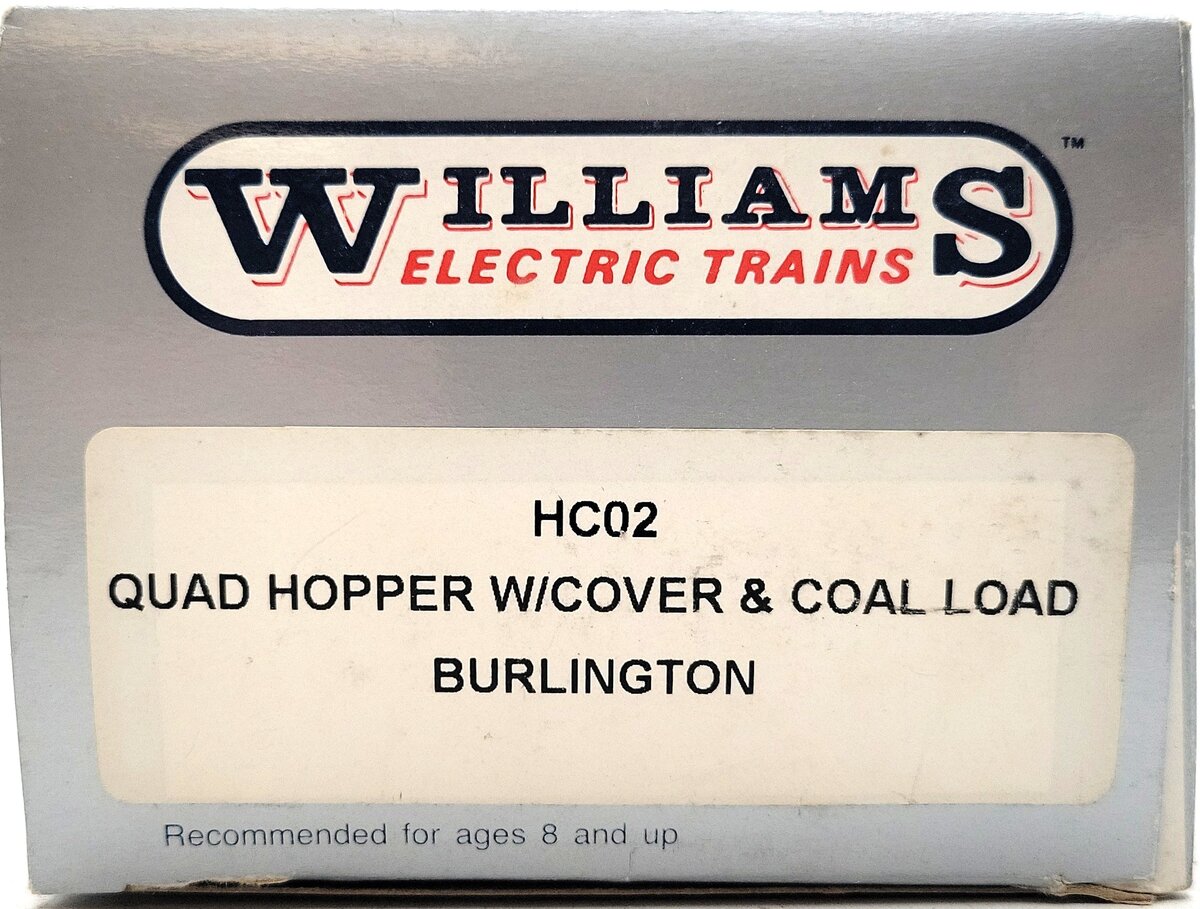 Williams HC02 Burlington Quad Hopper w/Cover & Coal Load #181457 LN/Box